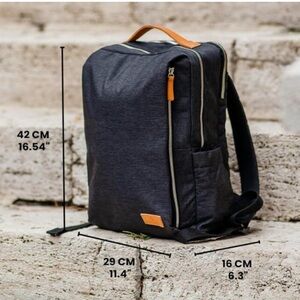 Nordace Siena smart charging Backpack Charcoal with Tan Accents
